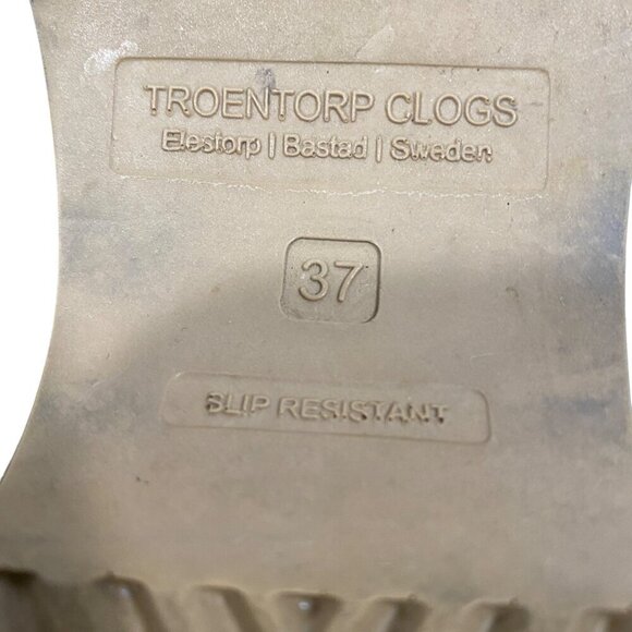 Troentorp Women's Durer leather Swedish wooden Clogs Brown size 37 US 6.5 boho - Picture 14 of 15